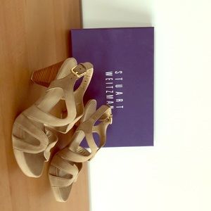 Stuart Weitzman Suede Heel Sandals  👡